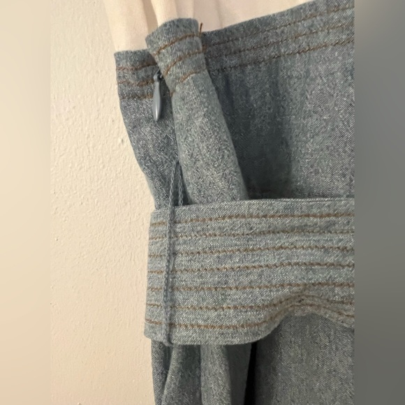 Veronica Beard Emmitt Tie-Waist Chambray Midi Length Dress - Picture 6 of 10